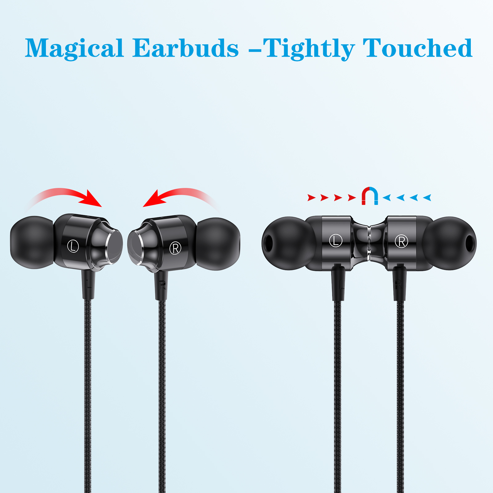 Earphones, Wired Inear Headphones with Pure Sound and Powerful Bass